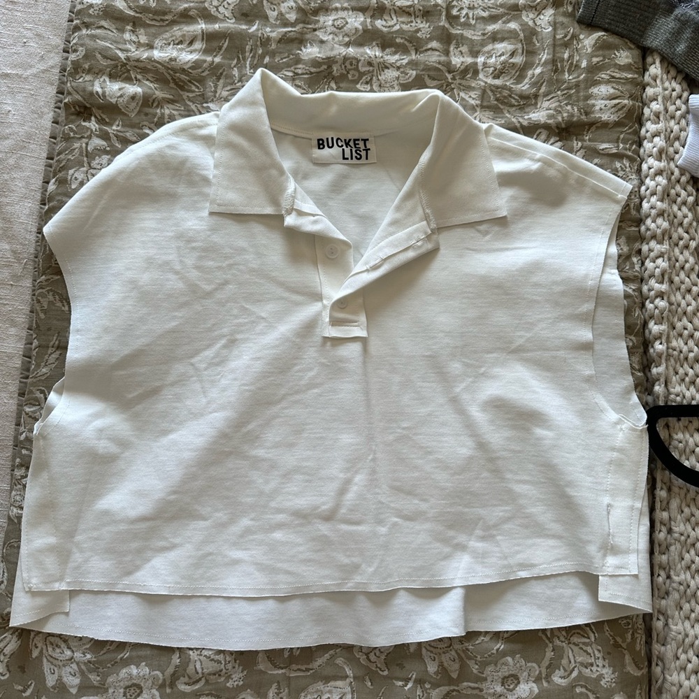 White crop top